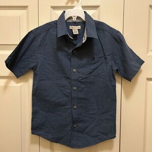 Calvin Klein Boys SS Dark Blue Casual Shirt